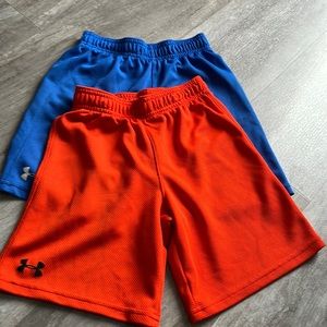 Two quantity boys under armor shorts size 7